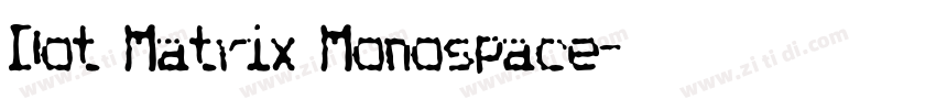 Dot Matrix Monospace字体转换